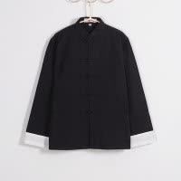 SUNTEK唐装男春秋外套中国风青年复古潮牌上衣中式棉大码禅修服居士服夹克