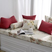 家柏饰(CORATED)高密度海绵飘窗垫窗台垫定做沙发垫北欧阳台垫榻榻米可机卡座 花2号色 18cm飘窗垫