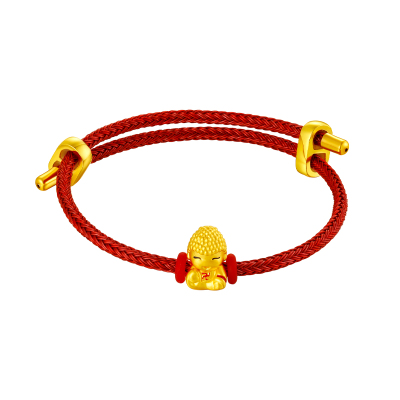 周贝贝珠宝3D硬金Q版金佛足金手链手串ZHJS0009其他克重