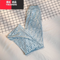 YIBUSHENG炸街裤子女春秋欧货潮牌F字母休闲裤痞帅遛弯垂感高腰冬天阔腿裤