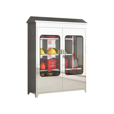 东升顺304不锈钢应急物资柜消防救援器材箱防护用品柜室外消防柜带雨棚1680*1200*400(加厚304材质)不含器材