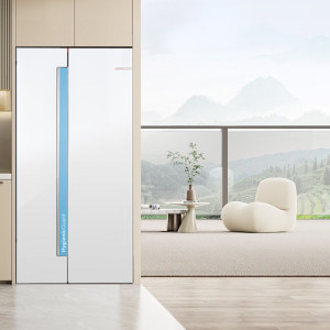 博世 希腊白 K2A99E120C 冰箱637升超大容量对开门双开门变频家用电冰箱 制冷双循环 铂金抗菌 专属鲜润空间