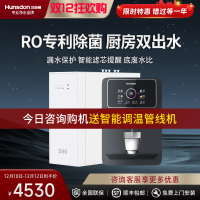 汉斯顿净水器家用直饮0阻垢剂ro反渗透纯水机厨房净水机S1(S90)