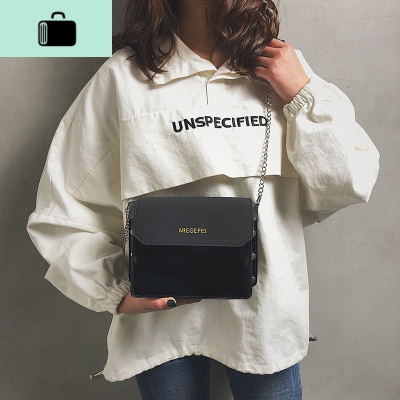 包包女新款韩版潮pu女士斜挎小方包学生小包包社会百搭链条单肩包NEW LAKE女士单肩包