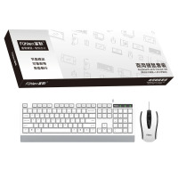 富勒fuhlen L650S商务办公有线键鼠套装 (计价单位:个)白色
