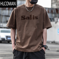 HLCOMAN港风日系美式潮牌短袖T恤男夏装痞帅宽松百搭ins潮流