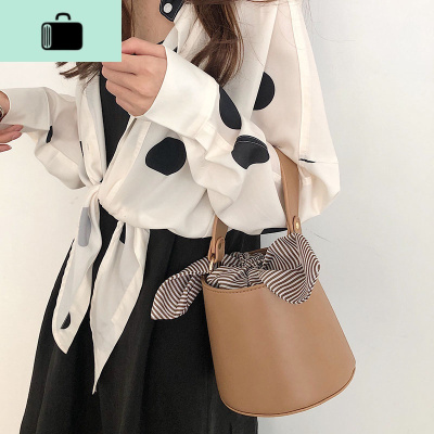 包包女2020新款日韩简约手提女小包百搭chic单肩斜挎包复古水桶包NEW LAKE女士单肩包