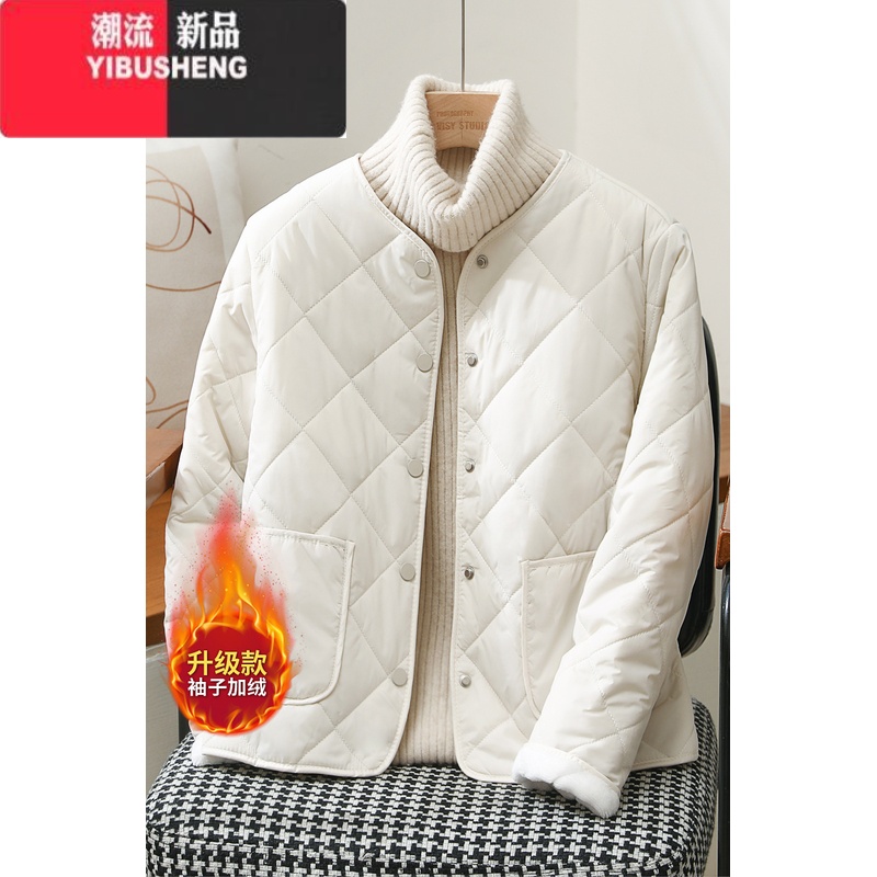 YIBUSHENG内穿小棉袄女加绒加厚内胆棉衣学生校服打底短款保暖羽绒棉服外套