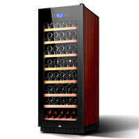 尊堡 BJ-308B红酒柜恒温酒柜雪茄柜冰吧家用客厅柜红酒柜茶叶冷藏 红木纹 满配款