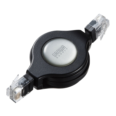 日本山业（Sanwa)卷线收纳5类网线便携稳定抗干扰KB-MK15BK1米