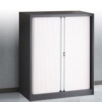 臻远ZY-WJGC-43卷门柜推拉文件柜 灰白套色1090高卷门柜