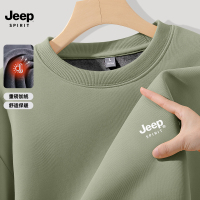 JEEP吉普加绒卫衣男秋冬2025新款男士外套保暖加厚冬季打底衫上衣