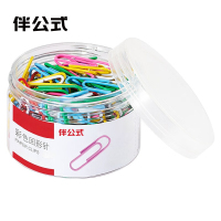 伴公式B1138 29mm彩色回形针100枚/筒