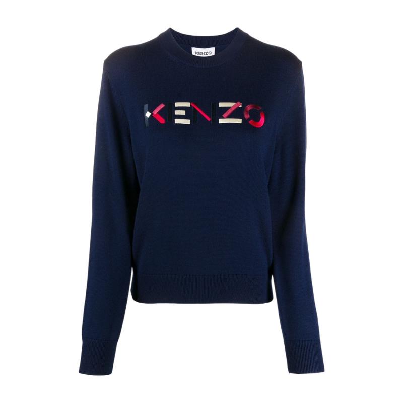 高田贤三(Kenzo)女运动卫衣套头衫长袖刺绣徽标休闲舒适罗纹袖口