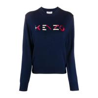 高田贤三(Kenzo)女运动卫衣套头衫长袖刺绣徽标休闲舒适罗纹袖口