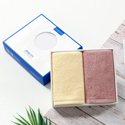 洁玉 甄柔抗菌毛巾双条装礼盒J2702-B 22*25.5*6cm/盒