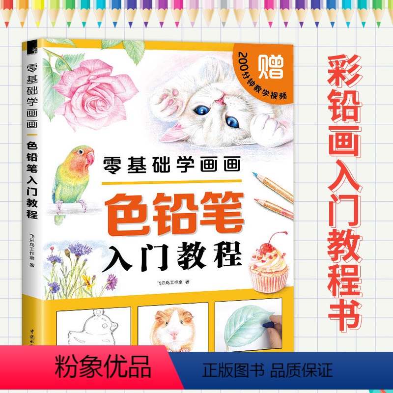 [正版]彩铅画入门教程书 零基础学画画色铅笔入门教程书 绘画入门自学零基础书 儿童成人绘画教程书 色铅笔的温情手绘技法