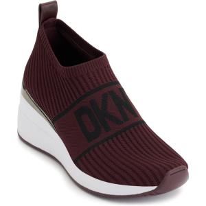 DKNY女士运动休闲百搭松紧系带楔形增高跑步鞋