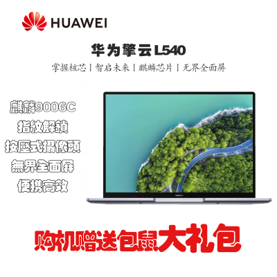 华为(HUAWEI)笔记本电脑 全国产化 办公高效续航擎云L540-031 (麒麟9006C 16GB+512GB)麒麟系统试用版