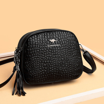 包包女包新款斜挎包女单肩包女鳄鱼纹中年女士小圆包