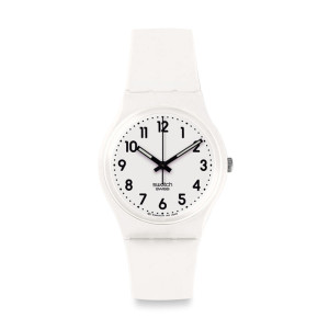 Swatch斯沃琪瑞士手表简约夜光学生男女防水指针式石英表