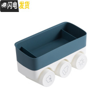 三维工匠免打孔简约牙刷架卫生间壁挂漱口杯牙刷杯套装刷牙杯挂墙式置物架 海洋蓝