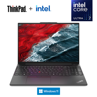 ThinkPad E16 23CD AI 2024 经典商务本 16英寸笔记本电脑 酷睿Ultra 7 155H 32G内存 2T固态 锐炫Arc显卡 2.5K高色域 黑 定制