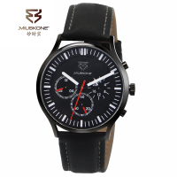 妙时空(MIUSKONE)运动冒险系列阳光帅气男表 皮带 双时区 出差必备 进口机芯