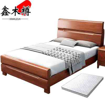 鑫木樽单人床+床垫150*200*100cm套