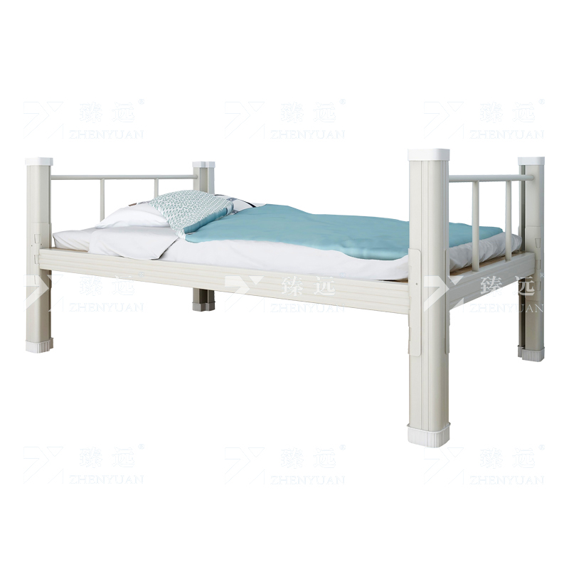 臻远 XCC-09 钢制型材床单层床员工宿舍床学生公寓床 单层床1200宽白