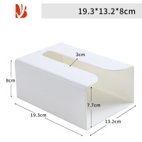 三维工匠纸巾盒壁挂式纸抽纸盒厨房纸巾倒挂盒餐巾纸架悬挂免打孔桌下厕所 白色[1只装]