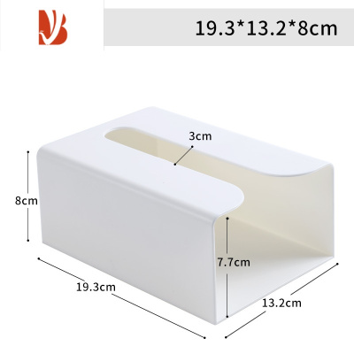 三维工匠纸巾盒壁挂式纸抽纸盒厨房纸巾倒挂盒餐巾纸架悬挂免打孔桌下厕所 白色[1只装]