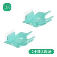 创意壁挂式肥皂盒吸盘卫生间家用沥水皂盒盘香皂架拖 三维工匠 [创意双层款]北欧蓝1个装