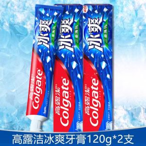 高露洁冰爽牙膏三重薄荷清新口气护龈冰爽持久成人家庭装