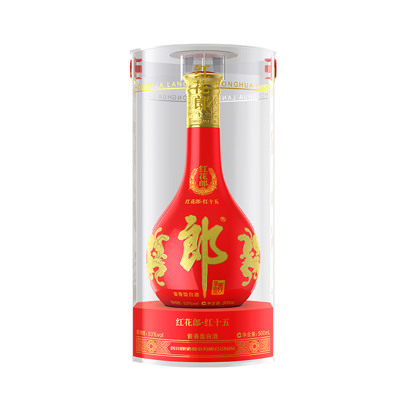 郎酒 红花郎红十五 四代五代随机发货 53度 500ml酱香型