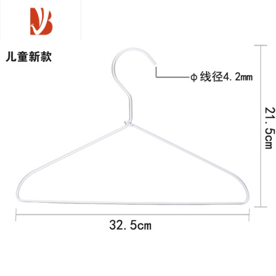 三维工匠无印晾衣架防锈太空铝制金属衣挂小孩宝宝轻巧衣撑10个