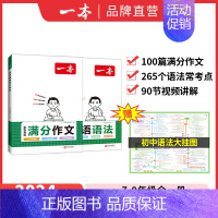 [2本套装]英语语法+满分作文 初中通用 [正版]2024初中英语语法大全七八九年级全解 视频课教程赠思维导图挂图知识大