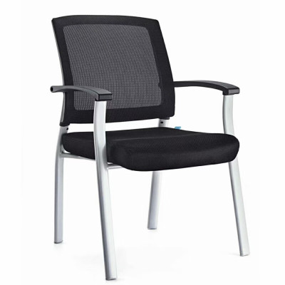 东杉办公椅 黑色网布四脚椅