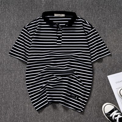 2020T恤新款韩版潮流男士宽松上衣服短袖polo衫夏装体恤衫青戈