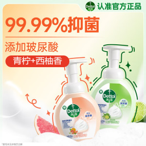 滴露泡沫洗手液西柚250ml+青柠250ml 抑菌杀菌消毒泡泡儿童家庭通用