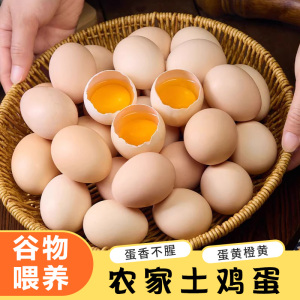 [苏鲜生推荐] 三物纪 AA级皖南新鲜土鸡蛋40枚无沙门氏菌橙心鸡蛋营养早餐