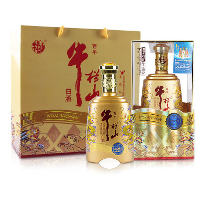 百年牛栏山二锅头流金时光 42度500ml *6瓶整箱礼盒装浓香型白酒