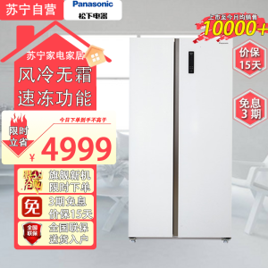 松下(Panasonic)632升 大容量风冷无霜对开门冰箱 银离子抗菌 -32℃速冻功能 NR-TB63GPB-W