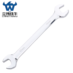 立伟铁牛镜面双开扳手17×19mm/把