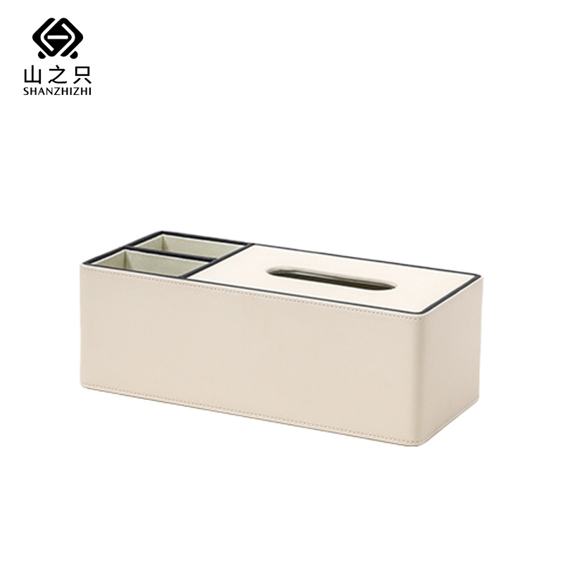山之只 皮质收纳纸巾盒 黑边290*135*97mm 个