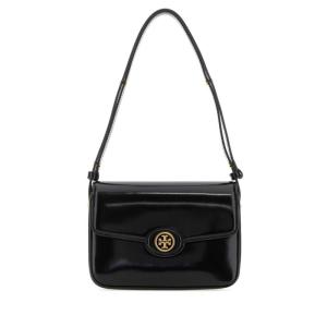 托里.伯奇(TORY BURCH)女款牛皮拼接pu肩背包百搭斜挎手提两用休 BLACK