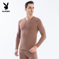 花花公子羊毛保暖内衣男士秋衣秋裤套装冬季加厚抗菌防寒打底毛衫