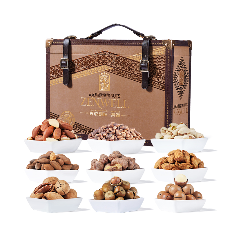 皇家臻味·1800g典藏坚果礼盒9种纯坚果大克重份量可做收纳箱实用与美观兼具