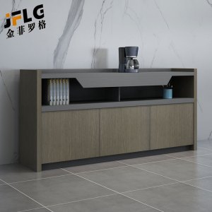 金菲罗格板式办公茶水柜隔断矮柜置物柜长条柜 1.6*0.4*1m四门柜