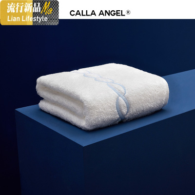 加大加厚强吸水柔软男女家用棉长绒棉绣花浴巾三维工匠